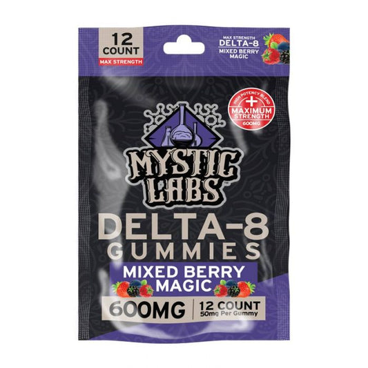 Mystic Labs 12ct High Potency Delta 8 Gummies 600mg