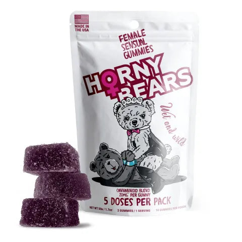 Horny Bears 20mg Sensual (BOX OF 12) Gummies - D9, THCV, THCP, CBD