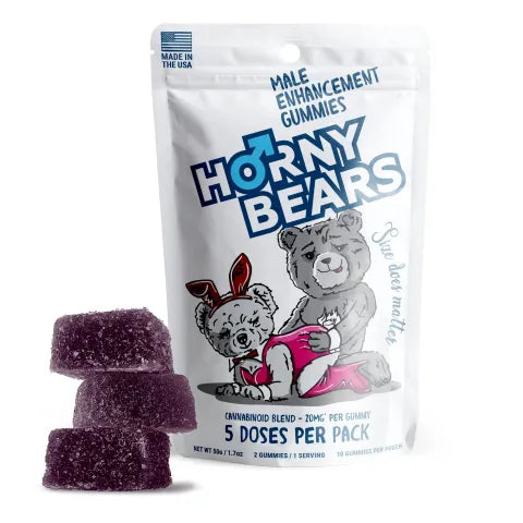 Horny Bears 20mg Sensual (BOX OF 12) Gummies - D9, THCV, THCP, CBD