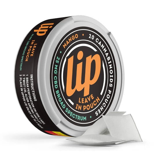 Lip 25mg Broad Spectrum CBD Dip Pouches - Mango