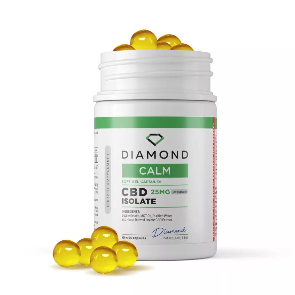 Diamond 1500mg- 25mg CBD Isolate Capsules 60ct