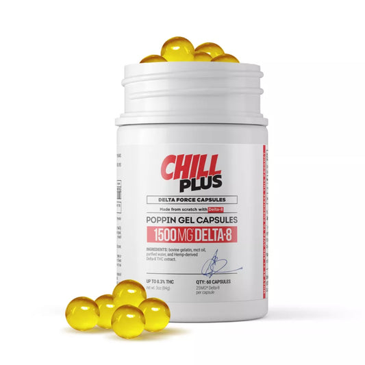 Chill Plus 1500mg- 25mg D8 Capsules 60ct