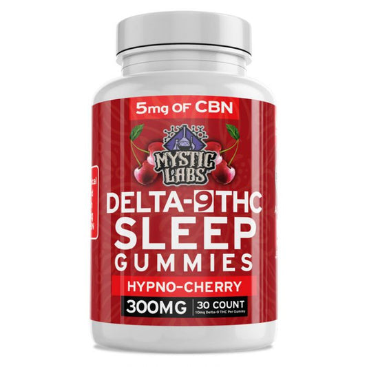 Mystic Labs 30ct Delta 9 Sleep Gummies 300mg Hypno Cherry