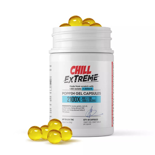 Chill Extreme 35mg CBD, D8 Capsules - 60ct