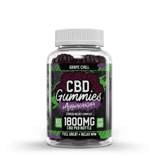 Hemp Bombs 60ct Ashwagandha CBD Gummies 1800mg