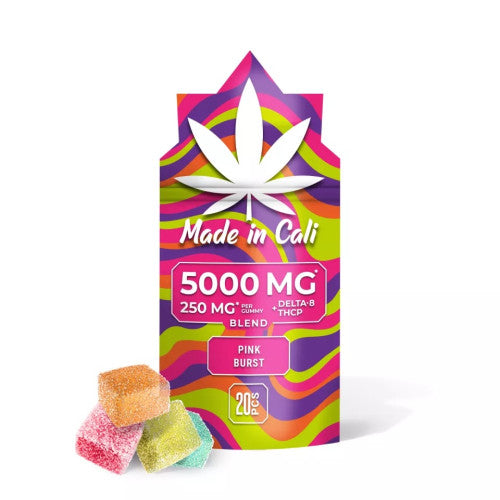 5000mg D8, THCP Gummies - Assorted - Made in Cali