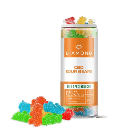 Diamond Full Spectrum CBD Sour Bears Gummies 1250mg