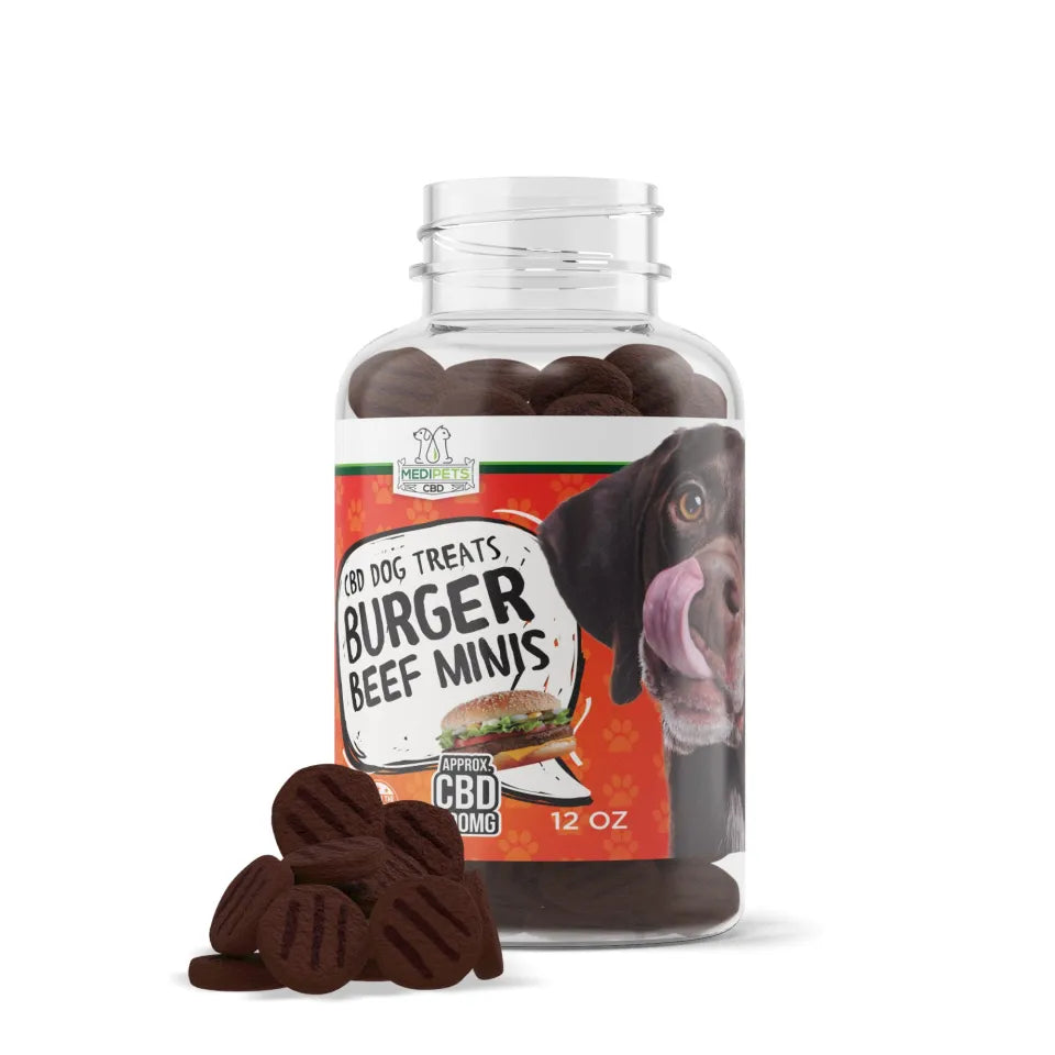 MediPets CBD Dog Treats - Burger Beef Minis 300mg