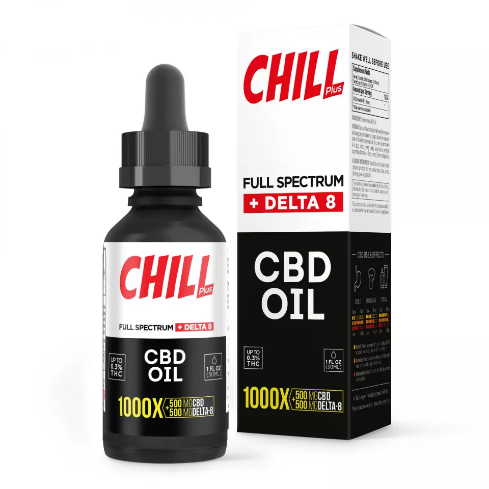 Chill Plus Delta 8 & Full Spectrum CBD Oil