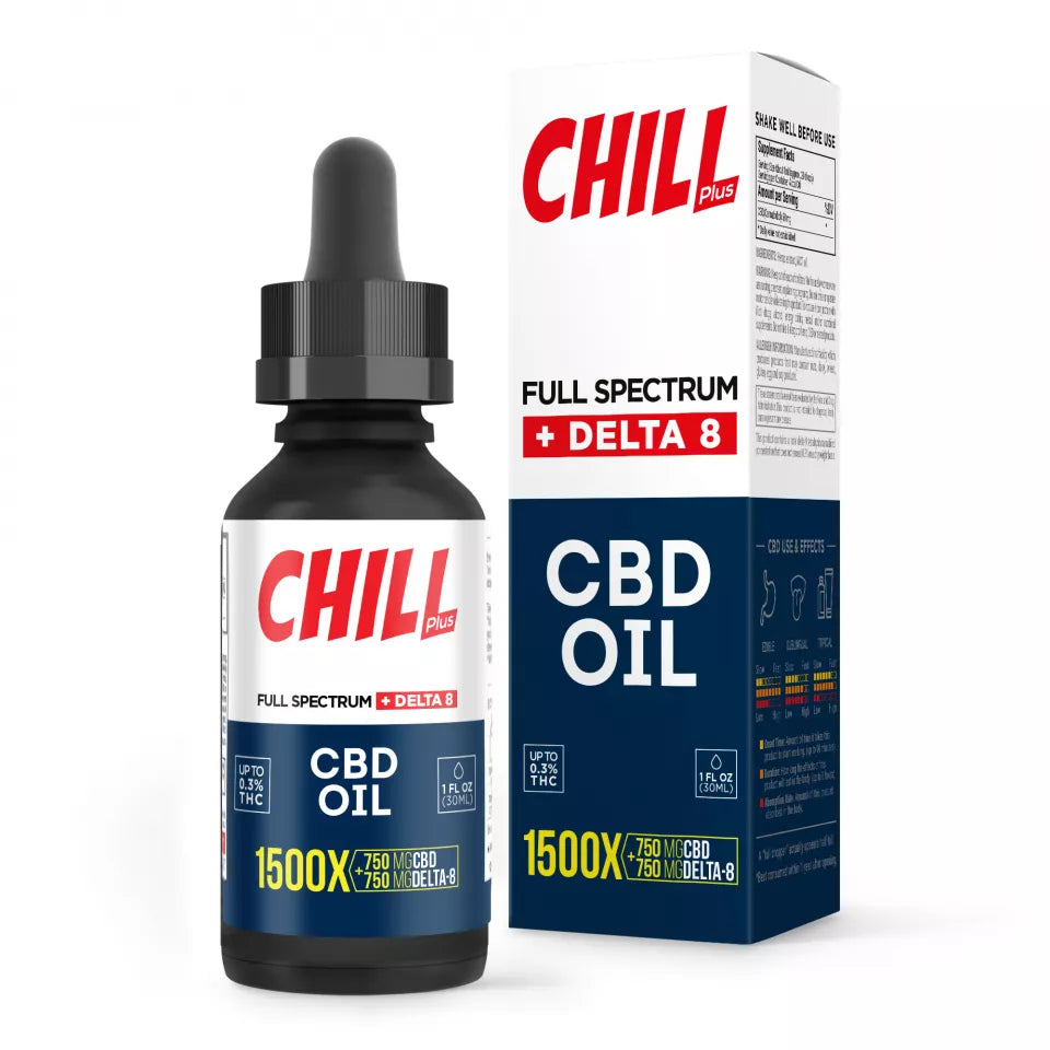 Chill Plus Delta 8 & Full Spectrum CBD Oil