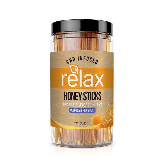 Relax CBD Infused Honey Sticks 100MG