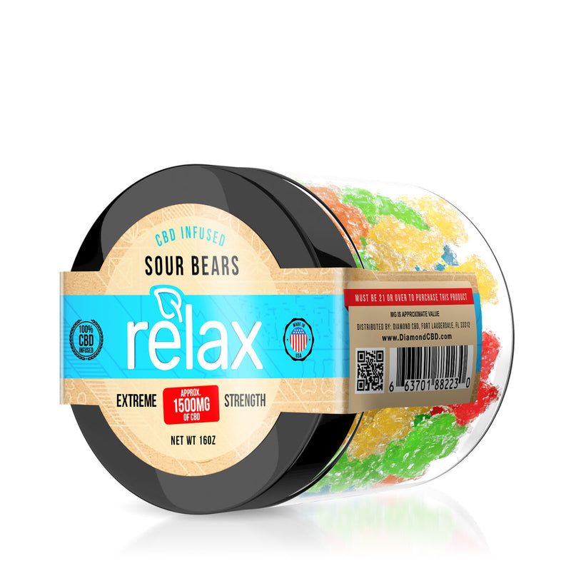 Relax Gummies - CBD Infused Sour Gummy Bears